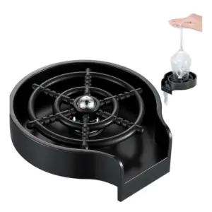 Steel, Plastic Automatic Cup Rinser, Bottle Cleaner, Glass Rinser for Kitchen Sinks