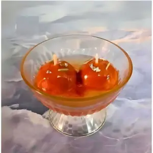 Soya Wax, Glass Gulab Jamun Candle Cup
