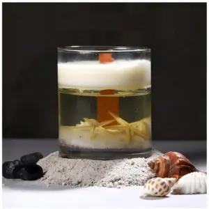 Soya Wax, Glass Scented Star Fish Gel Candle