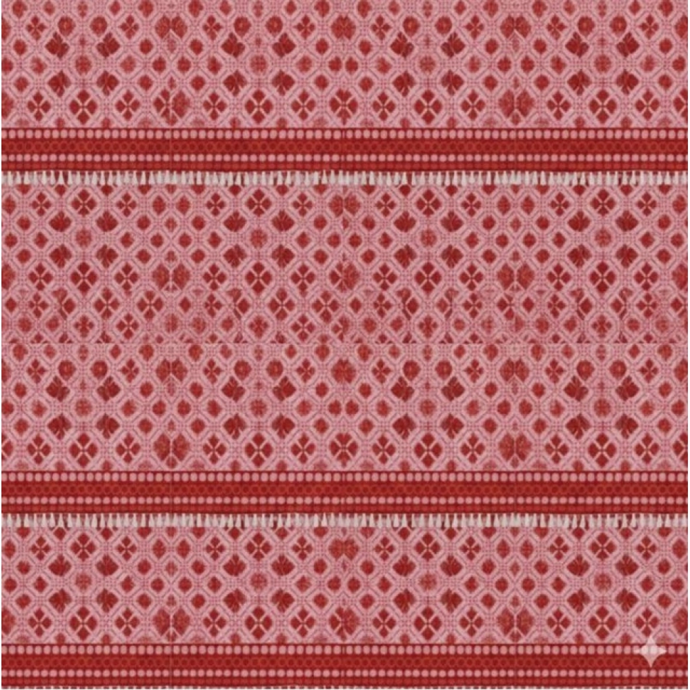 Fleece Geometric Double Polar Warm Bedsheet with 2 Pillow Cover (Red) - Image 3