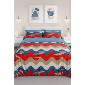 Microfiber Floral Printed Double Bedsheet with 2 Pillow Covers (Multicolor)