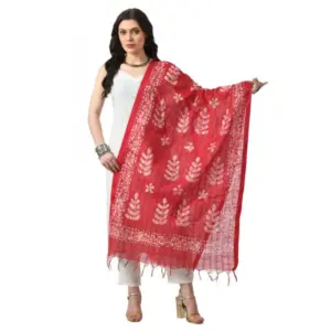 Women's Cotton Printed Dupatta (Rani, Length:?Free Size)