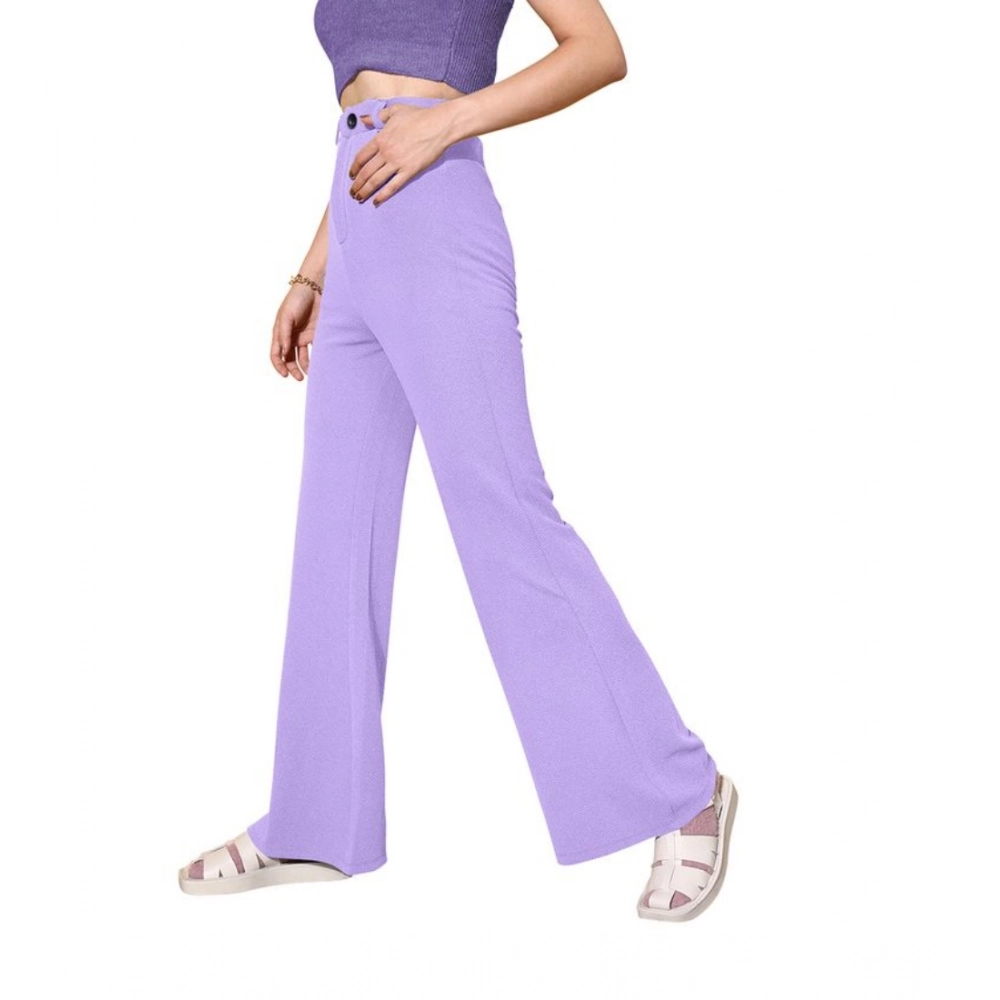 Women's Polyester Cow Pattern Pant (Pruple) - Image 5