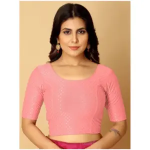 Pack Of_2 Women's Hosiery Short Sleeves Round Neck Non-Padded Blouse (Peach)