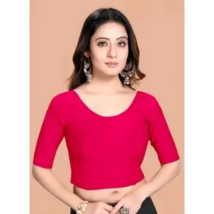 Pack Of_2 Women's Hosiery Short Sleeves Round Neck Non-Padded Blouse (Pink)