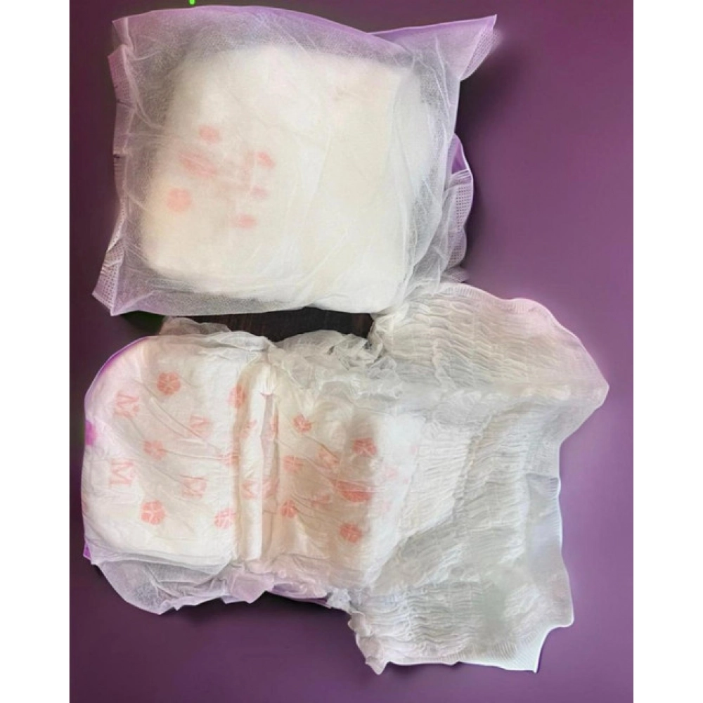 Pack of_10 Pcs Cotton Disposable Lady Period Pants Sanitary Napkin (White) - Image 3