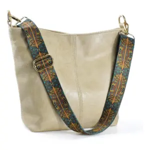 Women's PU Leather Zipper Handbag (Beige)