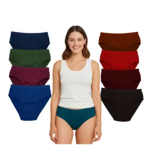 Pack of_9 Women's Cotton Solid Hipster Panty (Multicolor)