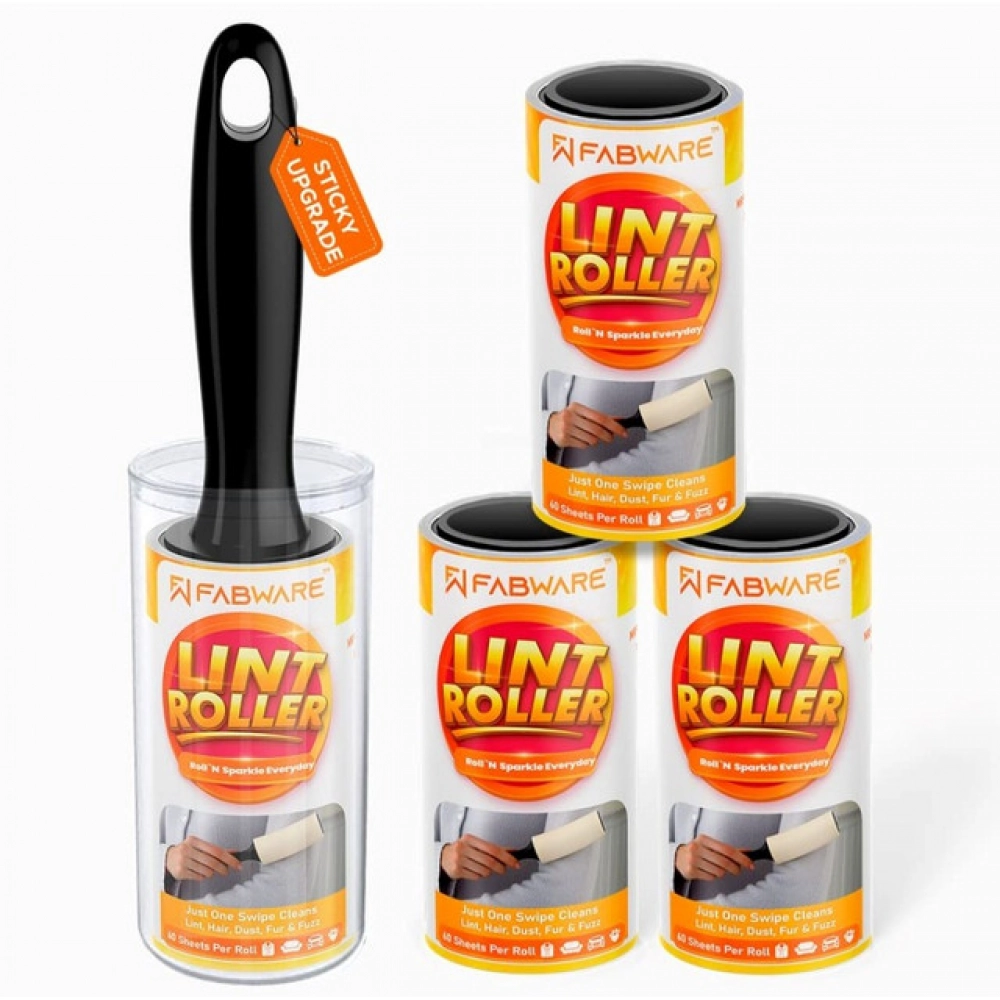 Pet Hair Remover 1 Handle And 4 Refill Totally 240 Sheets (White)