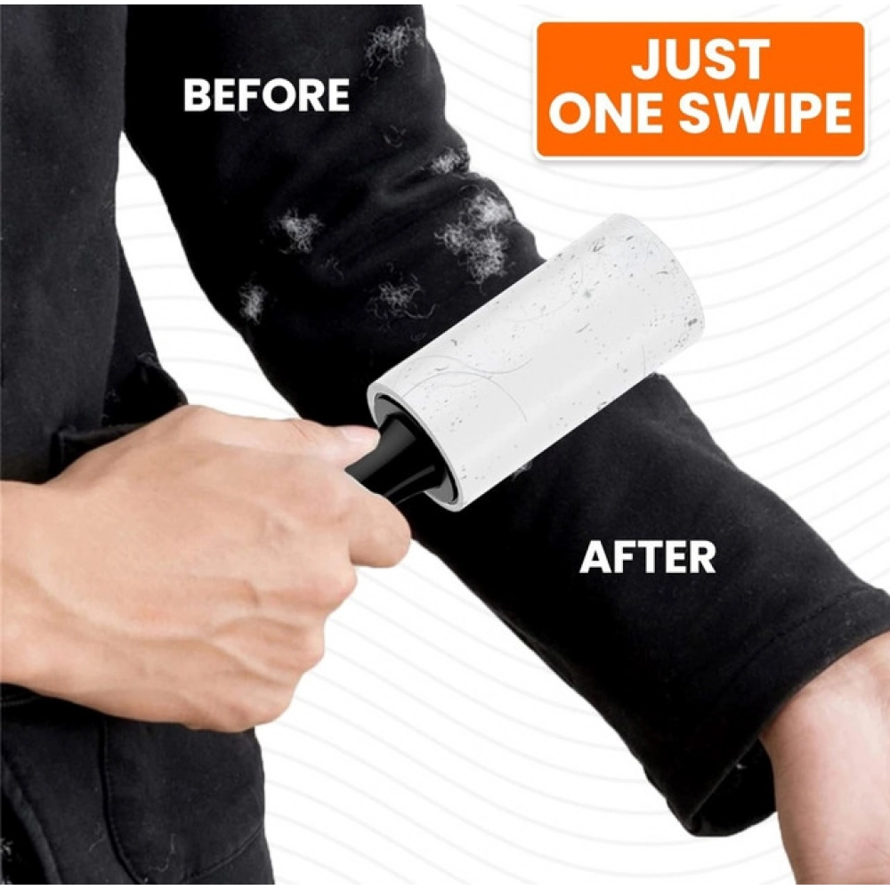 Pet Hair Remover 1 Handle And 4 Refill Totally 240 Sheets (White) - Image 2