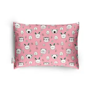 Soft Plush Printed Baby Infant Pillow for Kids Age 1 To 5 Years (Pink)