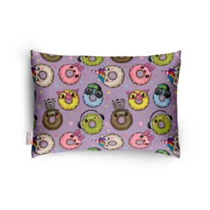 Soft Plush Printed Baby Infant Pillow for Kids Age 1 To 5 Years (Purple)