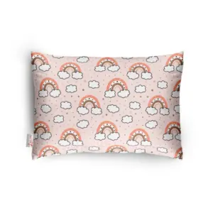 Soft Plush Printed Baby Infant Pillow for Kids Age 1 To 5 Years (Peach)