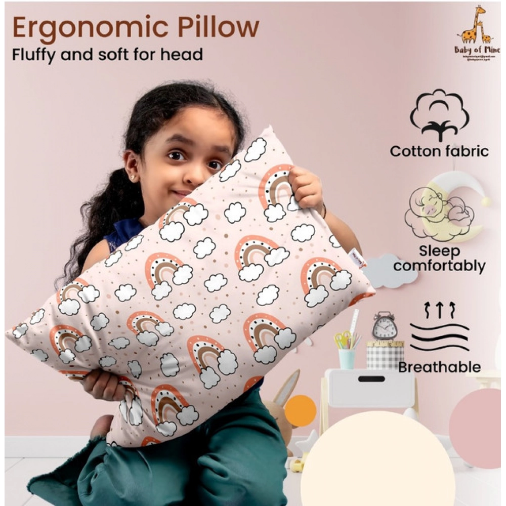 Soft Plush Printed Baby Infant Pillow for Kids Age 1 To 5 Years (Peach) - Image 3