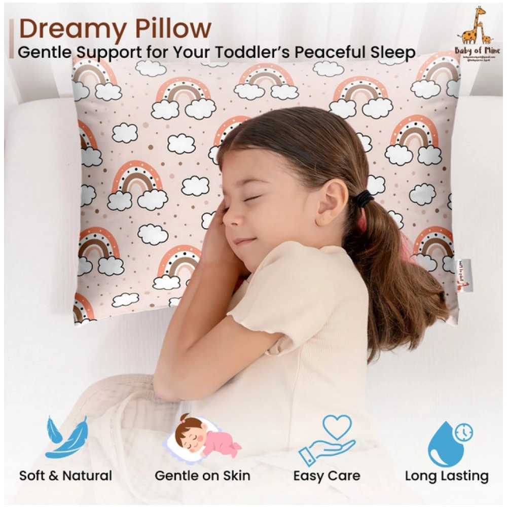 Soft Plush Printed Baby Infant Pillow for Kids Age 1 To 5 Years (Peach) - Image 4