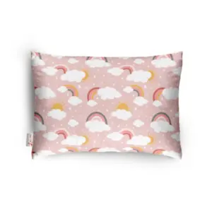 Soft Plush Printed Baby Infant Pillow for Kids Age 1 To 5 Years (Pink)