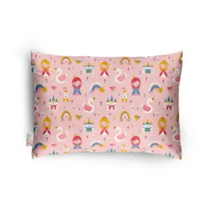 Soft Plush Printed Baby Infant Pillow for Kids Age 1 To 5 Years (Pink)