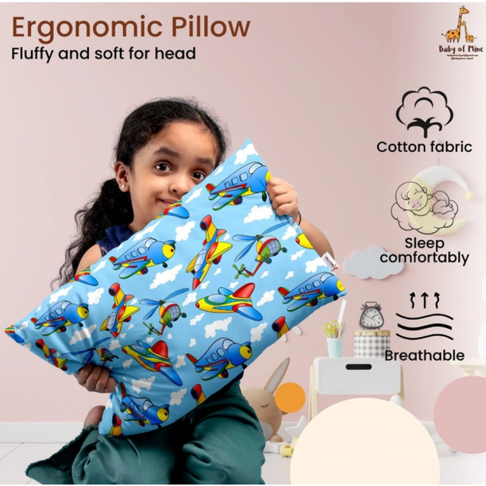 Soft Plush Printed Baby Infant Pillow for Kids Age 1 To 5 Years (Blue) - Image 4