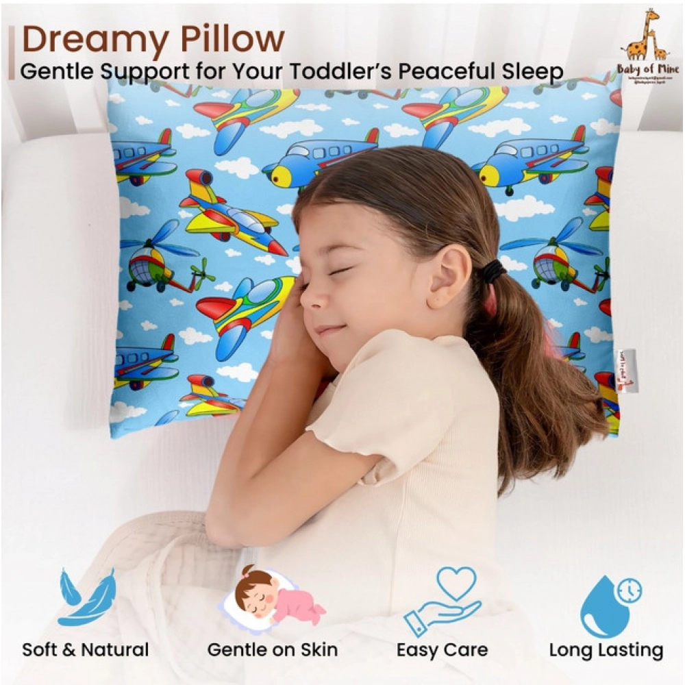 Soft Plush Printed Baby Infant Pillow for Kids Age 1 To 5 Years (Blue) - Image 3