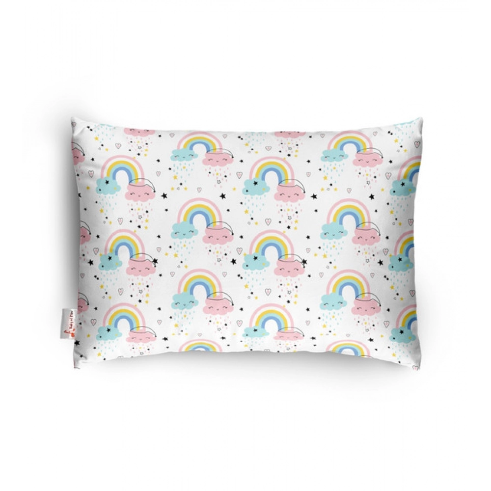 Soft Plush Printed Baby Infant Pillow for Kids Age 1 To 5 Years (White)