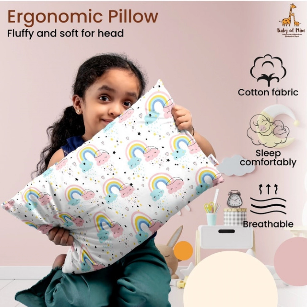 Soft Plush Printed Baby Infant Pillow for Kids Age 1 To 5 Years (White) - Image 4