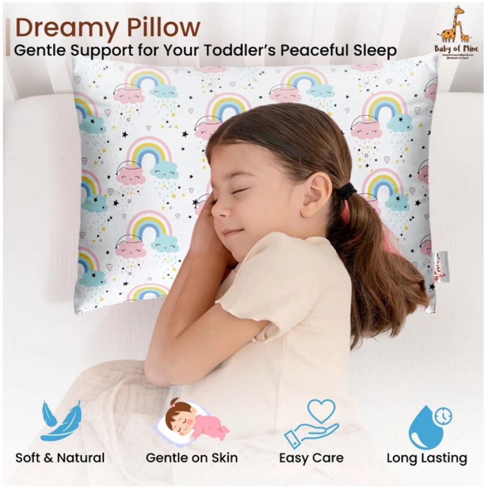 Soft Plush Printed Baby Infant Pillow for Kids Age 1 To 5 Years (White) - Image 3