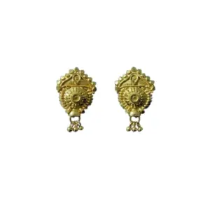 Women's Pack of_2 Brass Gold-Plated Earrings (Gold)