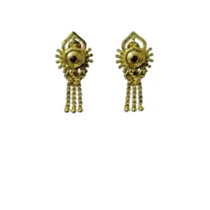 Women's Pack of_2 Brass Gold-Plated Earrings (Gold)