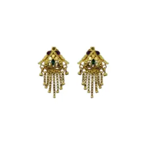Women's Pack of_2 Brass Gold-Plated Earrings (Gold)