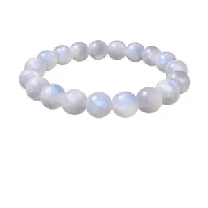 Natural Crystal 8mm Moonstone Bracelet (White)