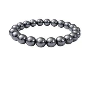 Natural Crystal 8mm Hematite Bracelet (Grey)