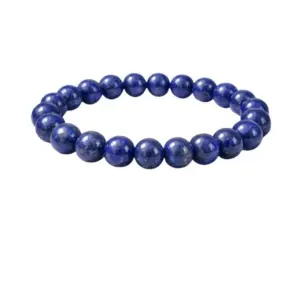 Natural Crystal 8mm Lapis Lazuli Bracelet (Dark Purple)