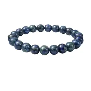 Natural Crystal 8mm Azurite Bracelet  (Dark Green)