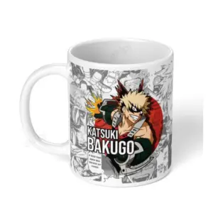 Anime Katsuki Bakugo Ceramic Printed Coffee Mug (White)