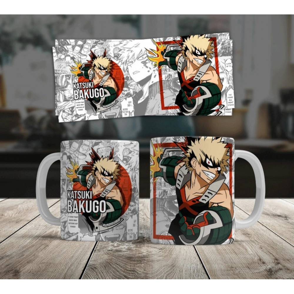 Anime Katsuki Bakugo Ceramic Printed Coffee Mug (White) - Image 4