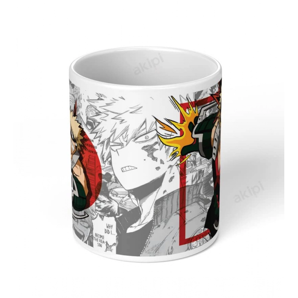Anime Katsuki Bakugo Ceramic Printed Coffee Mug (White) - Image 3