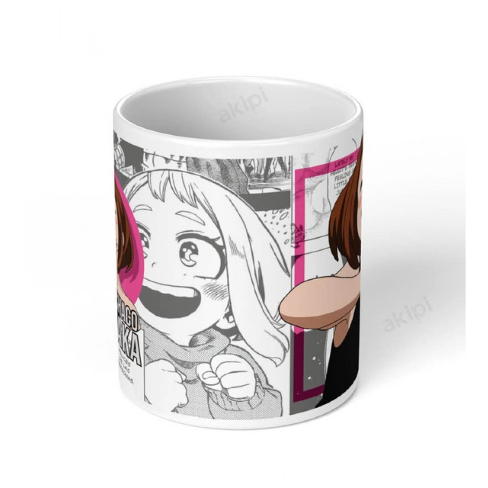 Anime Ochaco Uraraka Ceramic Printed Coffee Mug (White) - Image 3